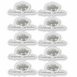 Moderne Eyelashes - Packaging Business Name Sticke Aufkleber