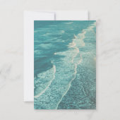 Moderne Fade Tropical Beach Sea Wedding Card Einladung (Rückseite)