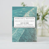 Moderne Fade Tropical Beach Sea Wedding Card Einladung (Stehend Vorderseite)