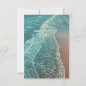 Moderne Fade Tropical Beach Sea Wedding Card Einladung (Rückseite)