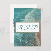 Moderne Fade Tropical Sunset Wedding RSVP (Vorne/Hinten)