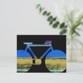 moderne Fahrräder und Farbstreifen Postkarte (Stehend Vorderseite)
