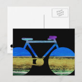 moderne Fahrräder und Farbstreifen Postkarte (Vorne/Hinten)