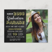 Moderne Fahrt durch FOTO Graduierungsparty Einladu Postkarte (Vorderseite)