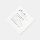 Moderne Fakten zum Skriptspass mit Napkins Hochzei Serviette (Ecke)