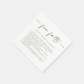 Moderne Fakten zum Skriptspass mit Napkins Hochzei Serviette (Ecke)