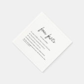 Moderne Fakten zum Skriptspass mit Napkins Hochzei Serviette (Ecke)