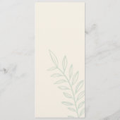 Moderne Fall Bright Floral Einfache Elfenbeinhochz Menükarte (Rückseite)