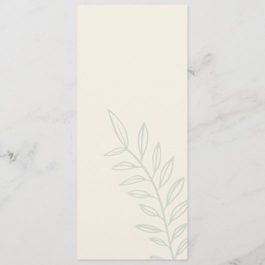 Moderne Fall Bright Floral Einfache Elfenbeinhochz Menükarte (Rückseite)