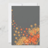 Moderne Fall Floral Baby Dusche Einladung (Rückseite)