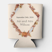 Moderne Fall Orange BOHO Hochzeit Dosenkühler (Vorderseite)