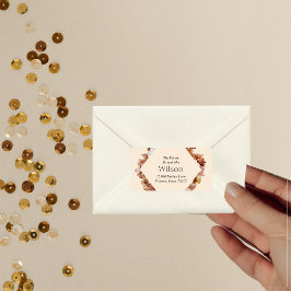 Moderne Fall Orange BOHO Rücksendeadresse Adressaufkleber