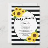 Moderne Fall Sonnenblumen Kinderdusche Einladungen (Vorderseite)