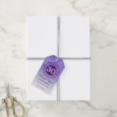 Moderne fallende lila Glitter 30. Geburtstag Geschenkanhänger (Mit Garn)