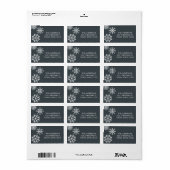 Moderne Fallende Schneeflocken Holiday grau Adressaufkleber (Vorne)