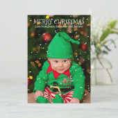 Moderne Fallende Schneeflocken Personalisiert Feiertagskarte (Stehend Vorderseite)