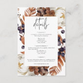 Moderne fallneutrale Blütendecke Begleitkarte (Vorderseite)