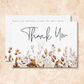 Moderne fallneutrale Blütendecke Dankeskarte