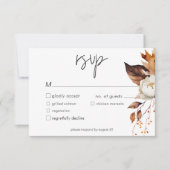 Moderne fallneutrale Blütendecke RSVP Karte (Vorderseite)