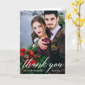 Moderne Falte des Kalligraphie-Hochzeits-Foto-W Karte (Gelbe Blume)