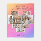 Moderne Familie 14 FotoCollage Fleecedecke (Vorderseite)