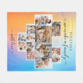 Moderne Familie 14 FotoCollage Fleecedecke (Vorderseite (Horizontal))