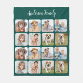 Moderne Familie 16 FotoCollage - kundenspezifische Fleecedecke (Vorderseite)