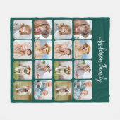 Moderne Familie 16 FotoCollage - kundenspezifische Fleecedecke (Vorderseite (Horizontal))