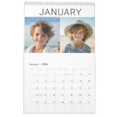 Moderne Familie 24 Foto - Schwarz-weiß minimal Kalender (Jan 2026)