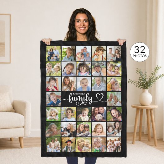 Moderne Familie 32 Fotos Script Herzname Custom Fleecedecke