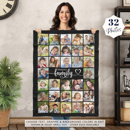 Moderne Familie 32 Fotos Script Herzname Custom Fleecedecke