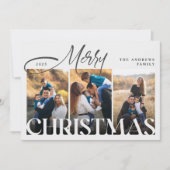 Moderne Familie 3 Foto Collage Weihnachten (Vorderseite)