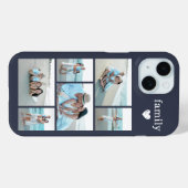 Moderne Familie 6 Foto Grau Case-Mate iPhone Hülle (Rückseite (Horizontal))