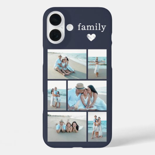 Moderne Familie 6 Foto Grau Case-Mate iPhone Hülle (Rückseite)