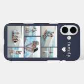 Moderne Familie 6 Foto Grau Case-Mate iPhone Hülle (Rückseite (Horizontal))