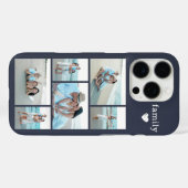 Moderne Familie 6 Foto Grau Case-Mate iPhone Hülle (Rückseite (Horizontal))