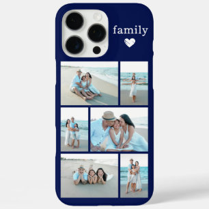 Moderne Familie 6 Foto Navy Blau iPhone 16 Pro Max Hülle