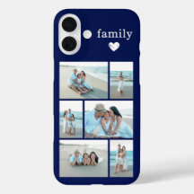 Moderne Familie 6 Foto Navy Blau