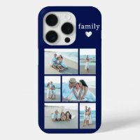 Moderne Familie 6 Foto Navy Blau