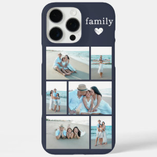 Moderne Familie 6 Foto Navy BlauGrau iPhone 16 Pro Max Hülle