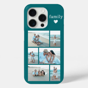 Moderne Familie 6 Foto Teal Case-Mate iPhone Hülle