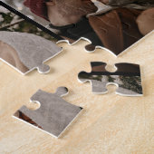 Moderne Familie 6 Fotocollage Schwarzer Keepake Puzzle (Seite)