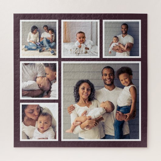Moderne Familie 6 Square FotoCollage Puzzle (Vertikal)
