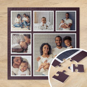 Moderne Familie 6 Square FotoCollage Puzzle