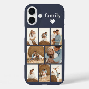 Moderne Familie 8 Foto Grau iPhone 16 Plus Hülle