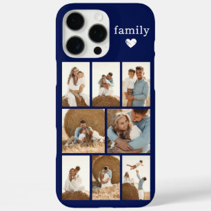 Moderne Familie 8 Foto Navy Blau iPhone 16 Pro Max Hülle