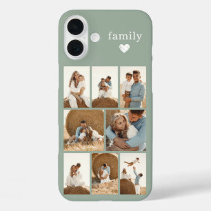 Moderne Familie 8 Foto Sagegrün iPhone 16 Plus Hülle