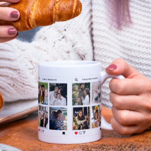 Moderne Familie 8 Fotos einfache Instagram-Optik Kaffeetasse