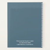 Moderne Familie Cabin Vacation Rental Guest Empfan Planer (Rückseite)