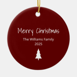 Moderne Familie Einfaches Weihnachtsbaum Keramik Ornament